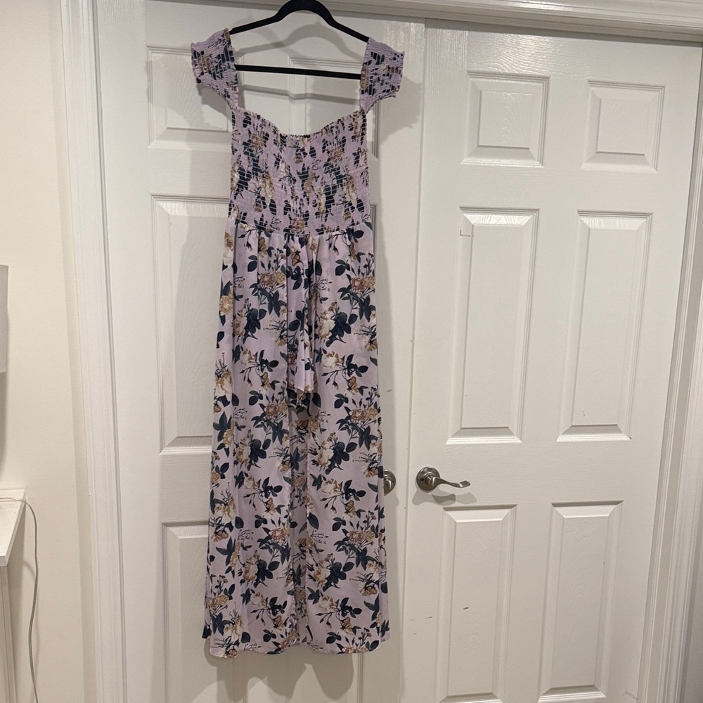 Altar’d State Floral Maxi Dress with off the shoulder straps L NWOT